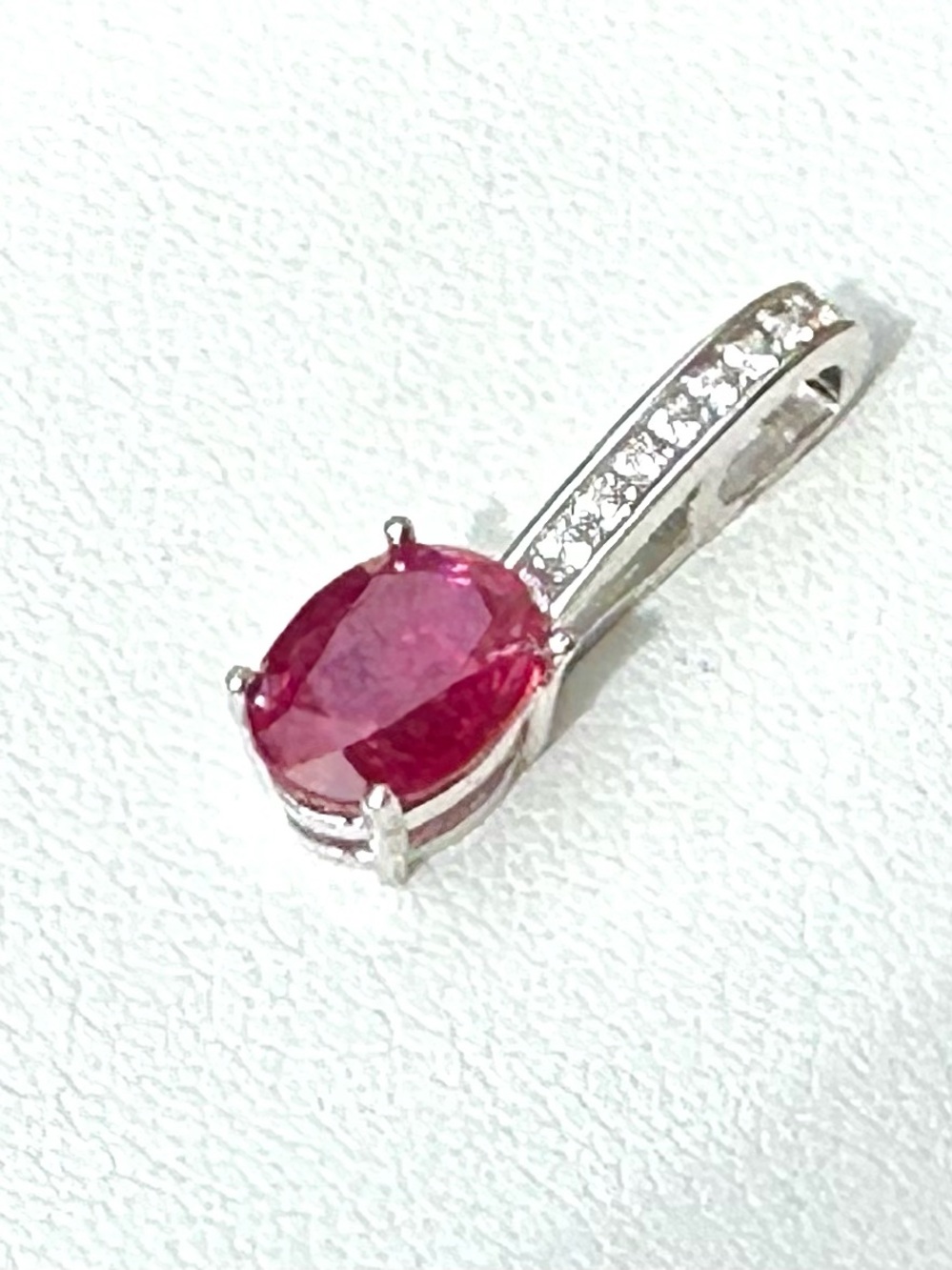 Genuine Ruby Pendant, Sterling Silver, BRAND NEW